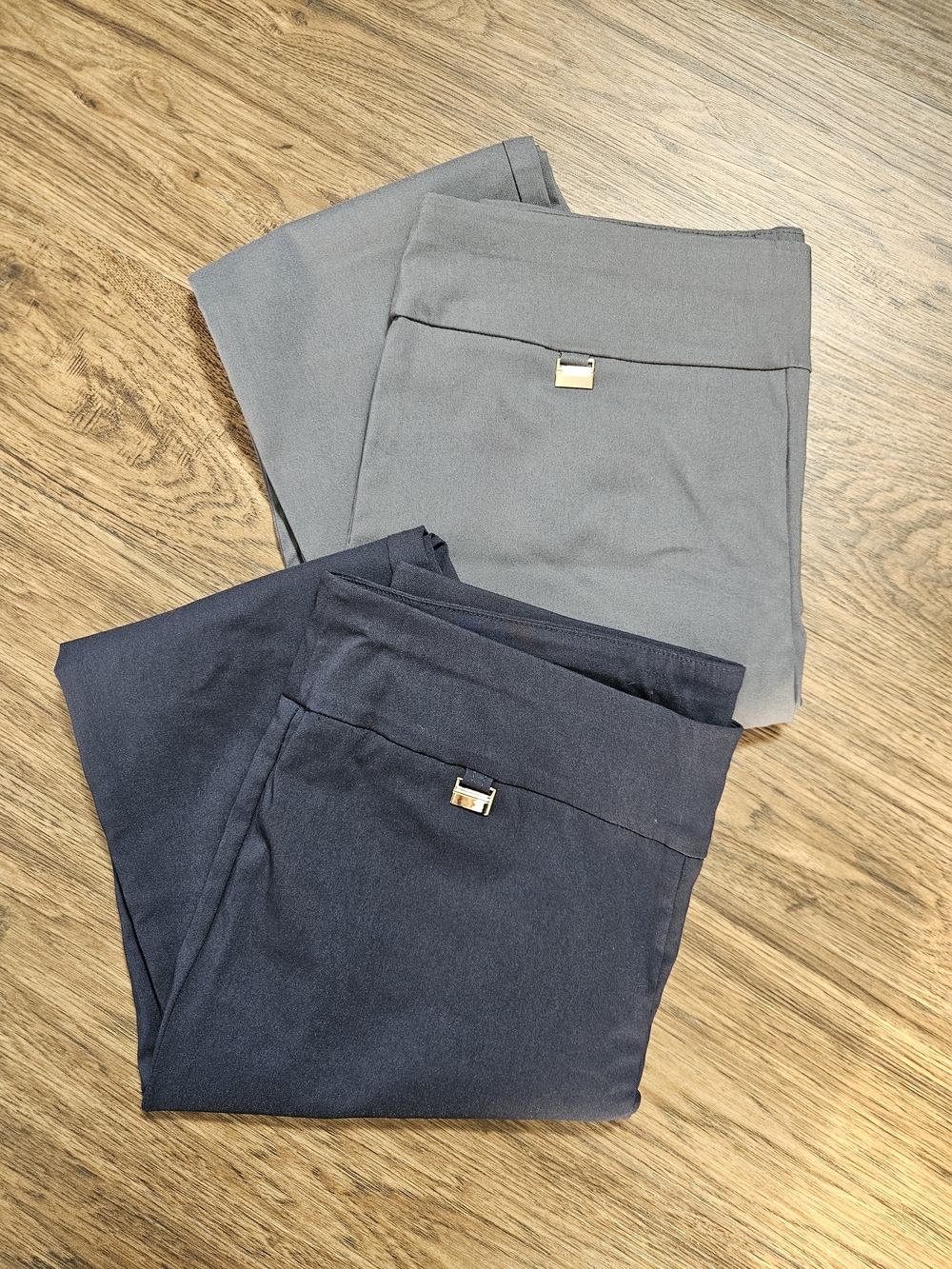 Trouser Bundle Of 2 Alfani Size 12 Pants Navy & Gray Slim Straight Trousers